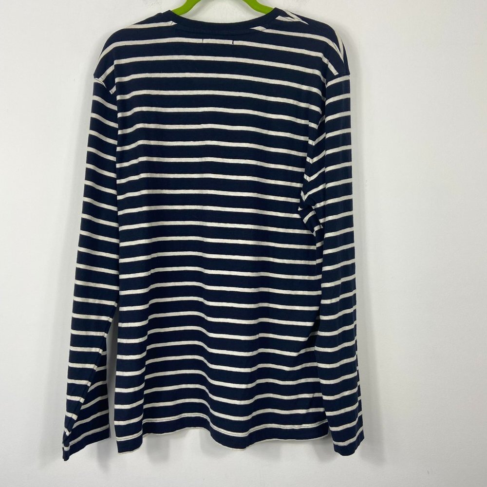 1901 Sz XL Men's Blue Striped Long Sleeve‎ Knit Lightweight Sweater - Picture 6 of 8